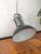 Metal HDK Black Enamel Factory Pendant Light with Low Shade and Cast Aluminum Top from Philips, Holland, 1950s For Sale - Image 7 of 12