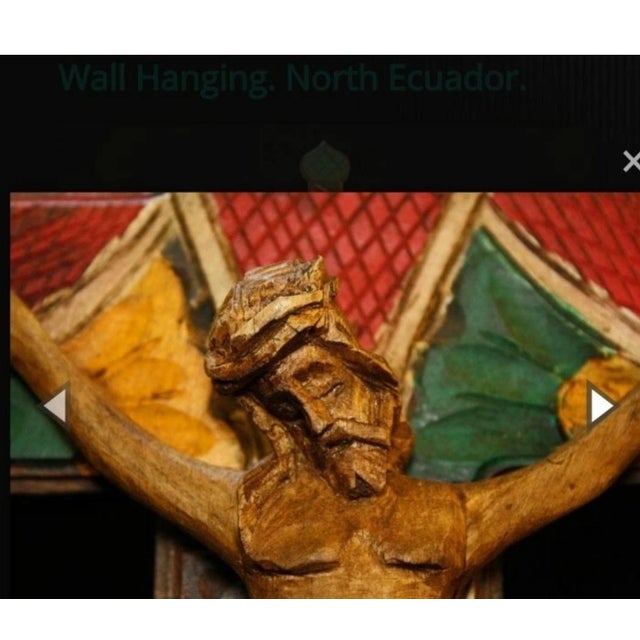 Wood Large Vintage Wooden Crucifix / Cross. Jesus. Christian. Folk Art. For Sale - Image 7 of 7