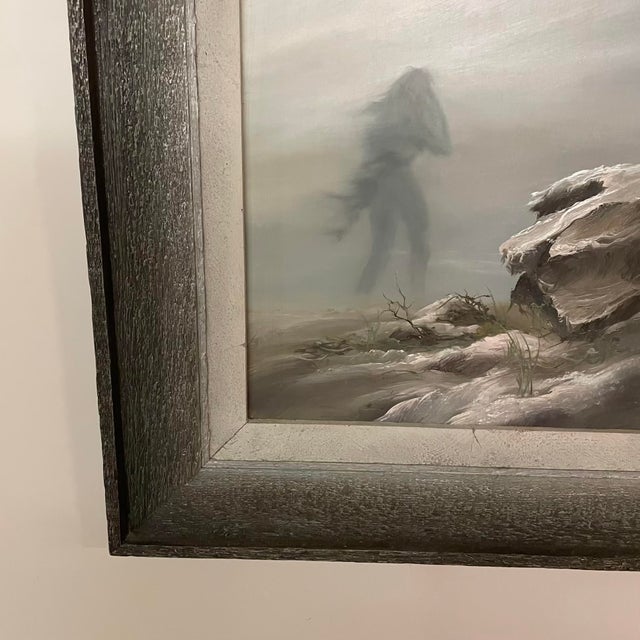 Mid-Century Modern Hulan Fleming “Dawn” 1967 Original Oil Painting For Sale - Image 3 of 11