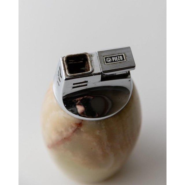 Vintage Alabaster Table Lighter from by Piezo, Italy, 1960s For Sale - Image 3 of 11