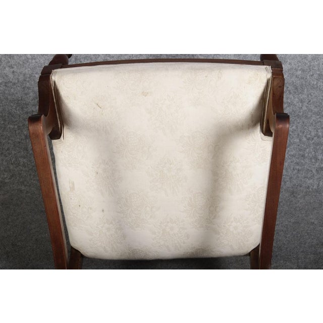 Antique English Regency Biedermeier Armchair in Mahogany, 1840 For Sale - Image 15 of 18