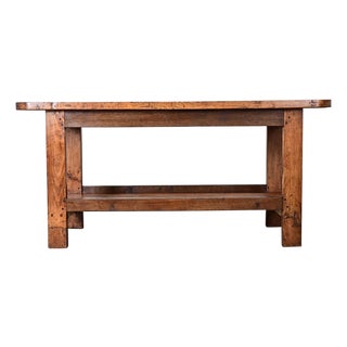 French 19th Century Solid Oak Workbench For Sale