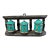 Vintage Tibetan Wall Hanging Teal and Black Prayer Wheel For Sale