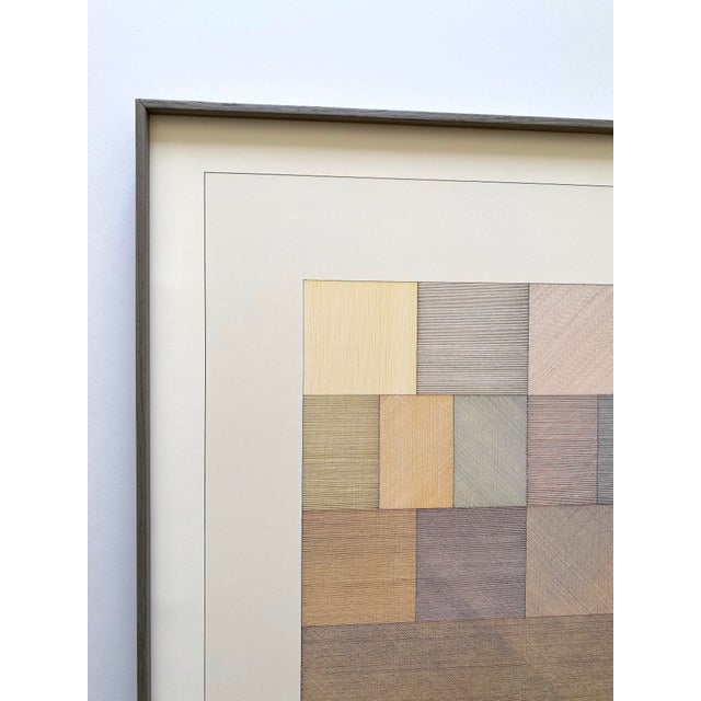 Sol LeWitt Sol LeWitt Vintage 1978 Mid Century Modernist Lithograph Print Framed Museum Exhibition Poster " Four-Color Drawing ( Composite ) " 1970 For Sale - Image 4 of 18
