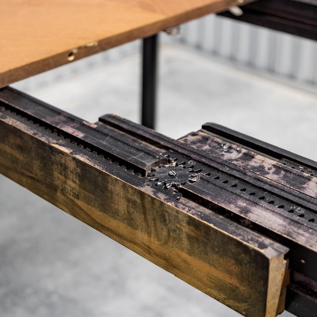 Wood 1970s Attributed to Michael Taylor for Baker | Elliptical Extension Dining Table For Sale - Image 7 of 9