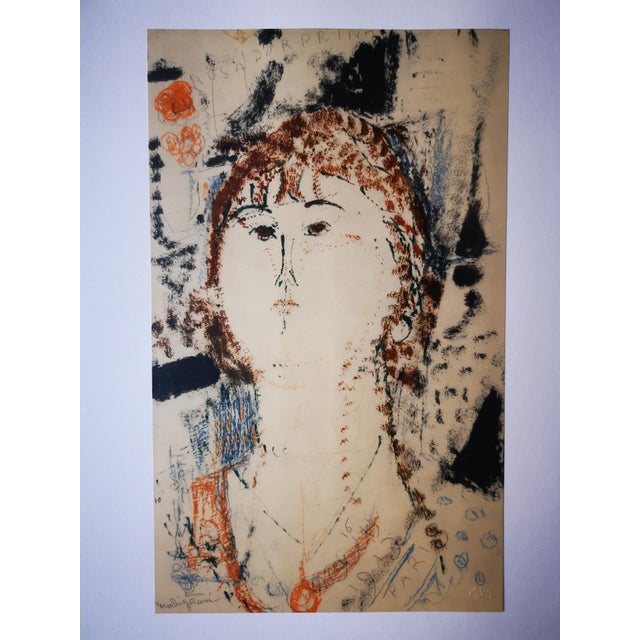 Artist: amedeo modigliani, d'après title: "rosa poprina" authentic plate from the lithographic collection published by...