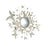 Sculptural butterfly wall mirror by Global Views, crafted in nickel-plated brass with a dynamic arrangement of delicately...