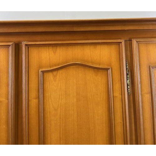 Vintage French Louis XVI Style Carved 3-Door Armoire For Sale - Image 4 of 12