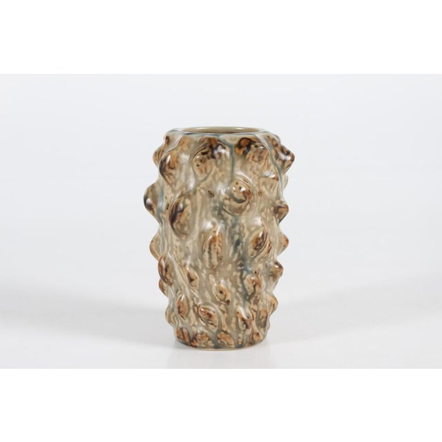 Vase with Modeled Relief Decorated with Sung Glaze by Axel Salto for Royal Copenhagen, 1970s For Sale - Image 10 of 10