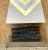 Vintage Boho Chevron Brass and Chrome Faux Fireplace For Sale - Image 4 of 10