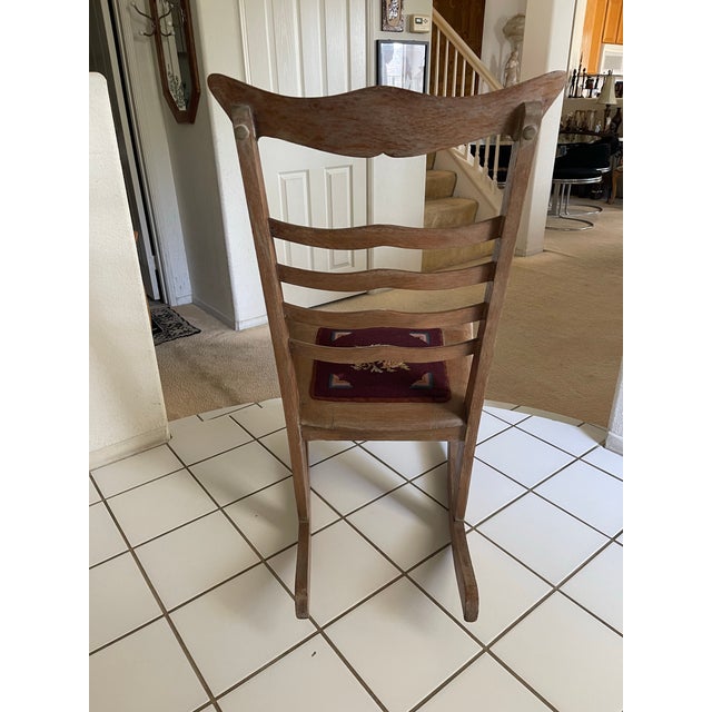 Antique Oak Ladder-Back Sewing Rocker – Circa 1900, in the Style of Js Ford, Johnson & Co. For Sale - Image 10 of 12