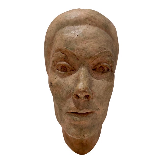 Larry Mohr Patinated Plaster Female Portrait Bust Sculpture Signed From Artist Estate For Sale