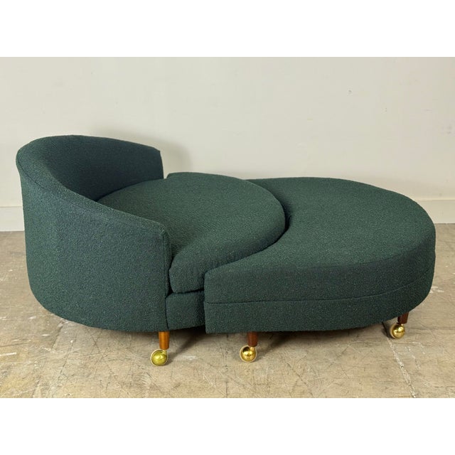 1960s Adrian Pearsall Tub Chair + Ottoman - Oversized Mid Century Modern Havana Lounge For Sale In Atlanta - Image 6 of 11