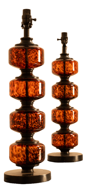 Vintage Table Lamps, 1980s, Set of 2