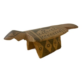 Vintage Brazilian Xingu Kalapalo Vulture Bench, Hand Carved Indigenous Folk Art For Sale