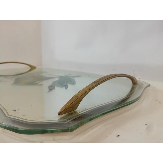 Green Tray by Gio Ponti for Fontana Arte, 1950s For Sale - Image 8 of 11