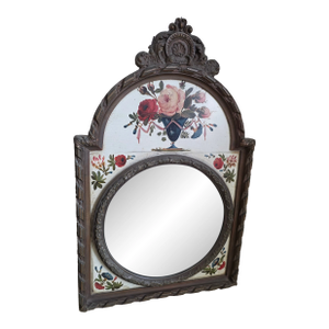 Painted Clock Face Tole Bullseye Mirror