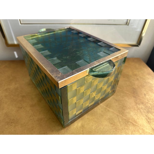 Etched Glass and Gold Leaf Decorative Box by Salvatore Polizzi For Sale - Image 9 of 12