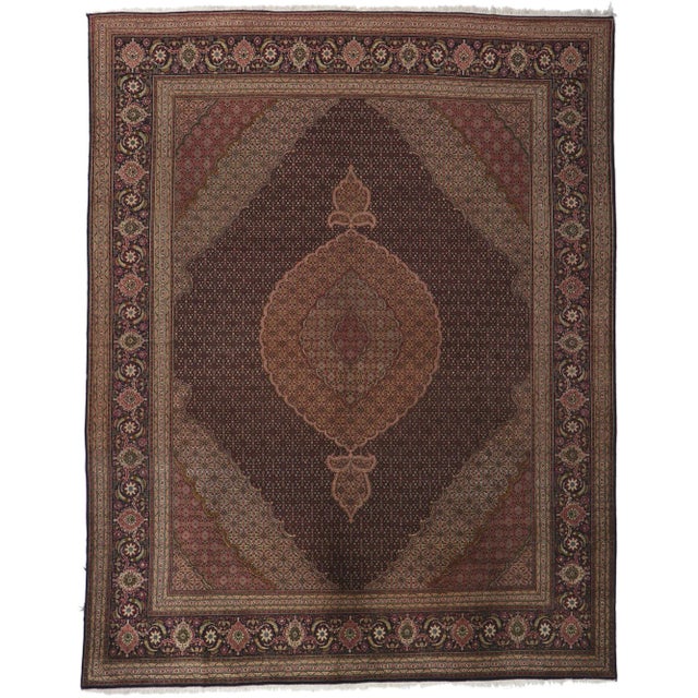 Vintage Persian Mahi Tabriz Rug - 09'11 x 12'08 For Sale - Image 9 of 9