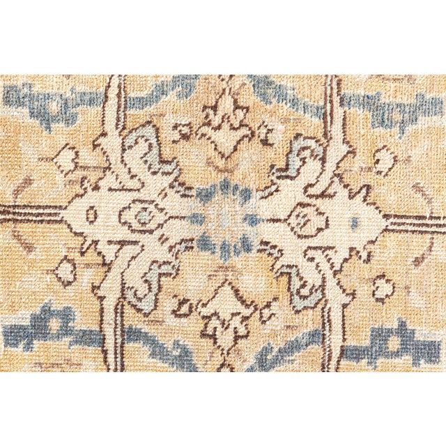 Beige Authentic Persian Tabriz Botanic Handwoven Wool Rug For Sale - Image 8 of 8