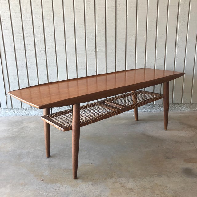 1950s Vintage Ikea Aarup Teak Surfboard Coffee Table Chairish
