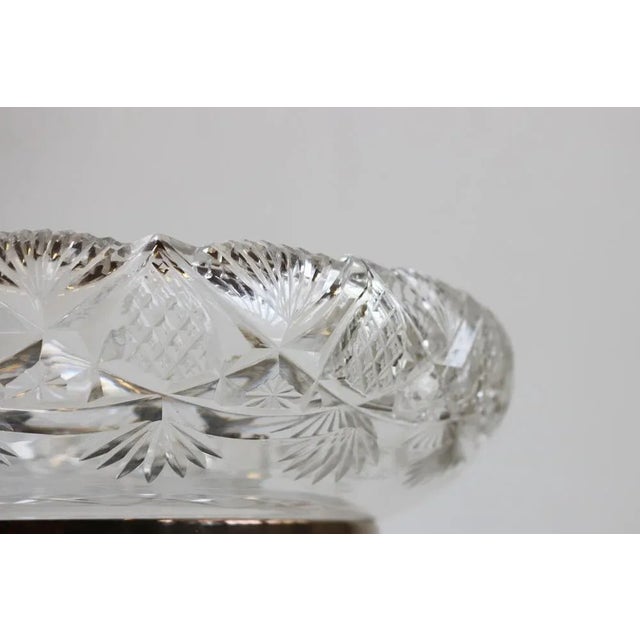 Antique Art Nouveau Egyptian Revival Centerpiece in Silver-Plated Crystal Glass from WMF, 1890s For Sale - Image 6 of 12