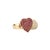 Modern Leo Pizzo 18k Yellow Gold Amore Love Diamond Ruby Double Heart Cocktail Ring, Size 6.5 For Sale - Image 3 of 8
