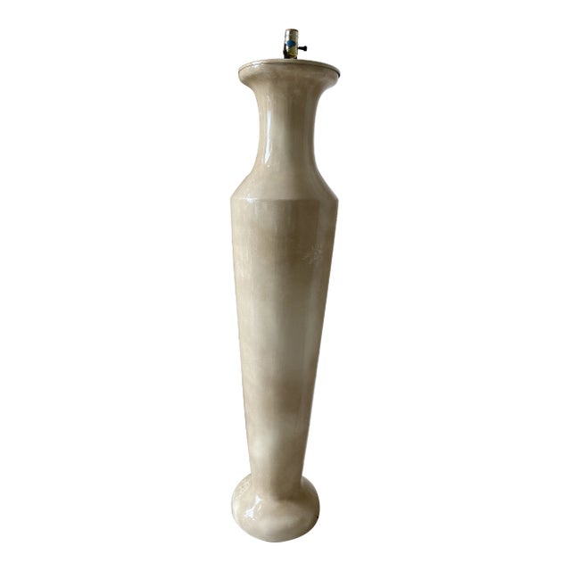 Vintage 1980’s Faux Goatskin / Parchment Floor Lamp For Sale