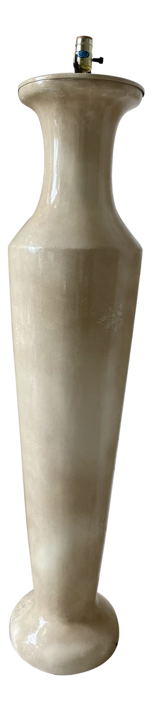 Vintage 1980’s Faux Goatskin / Parchment Floor Lamp