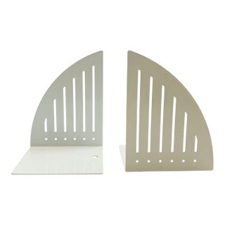 80s Metal Arched Bookends by Spectrum Designs For Sale