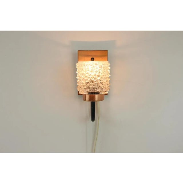 Glass Mid-Century Wall Lamp from Drukov, 1970s For Sale - Image 7 of 11
