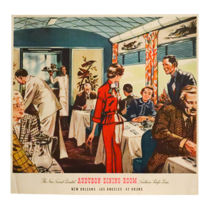 1950 American Transport Poster, 'Southern Pacific Lines (Audubon Dining Room)', William Haines Hall