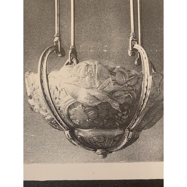 Pair of exceptional Coin Art Deco Genet and Michon Epoque 1930 Polished and frosted molded and frosty glass with floral...