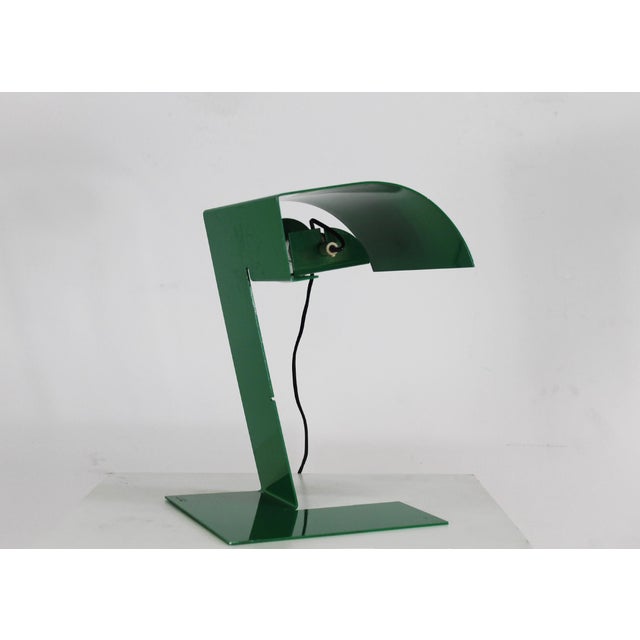Stilnovo Blitz Table Lamp in Green Lacquered Metal from Stilnovo, 1970s For Sale - Image 4 of 10