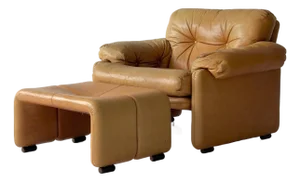1960s Coronado Chair + Ottoman by Afra + Tobia Scarpa for B&b Italia