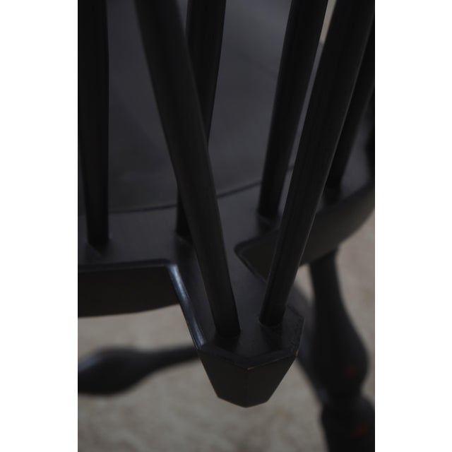 Warren Chair Works Black Windsor Dining Room Chairs For Sale - Image 16 of 18