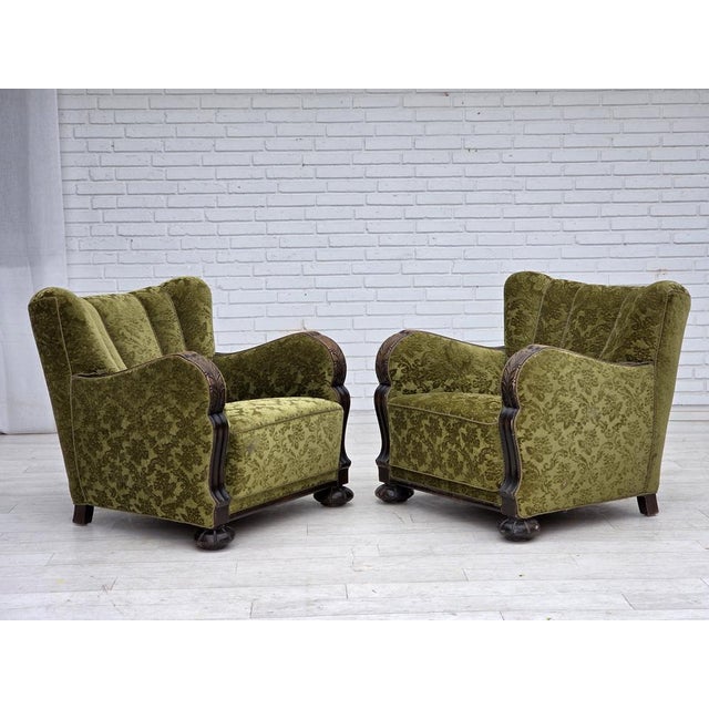 Vintage Danish Relax Chair in Furniture Velour, 1950s For Sale - Image 18 of 18