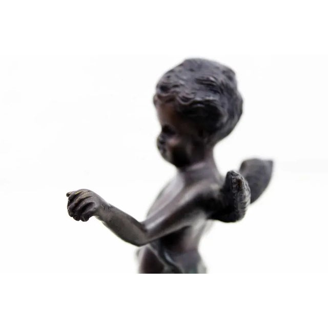 Metal Art Nouveau Bronze Statuette by Eduardo Rossi, 1950 For Sale - Image 7 of 13