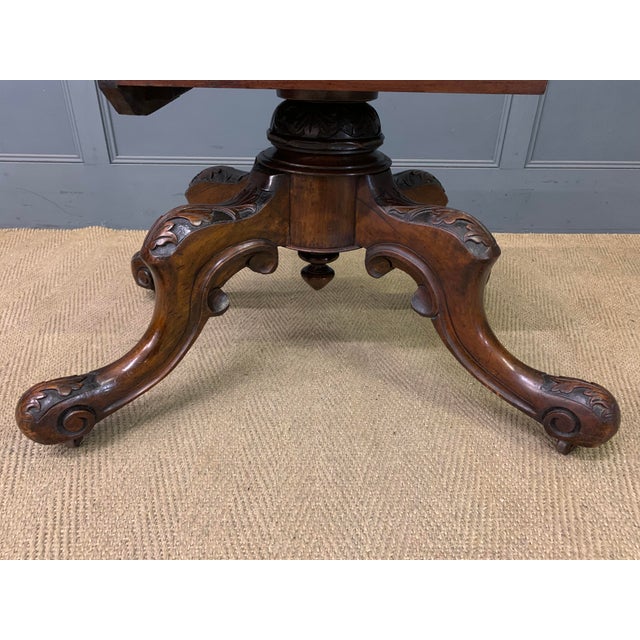 Large Victorian Burr Walnut Coffee Table, 1870 For Sale - Image 13 of 15