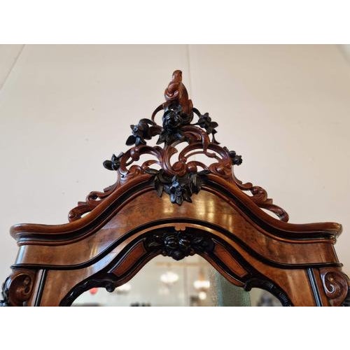 Brown Dutch Carved Cabinet in Walnut For Sale - Image 8 of 14
