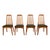 Set 4 Danish Mid Century Modern "Eva" Teak Dining Chairs by Niels Koefoed 1964 For Sale - Image 12 of 18