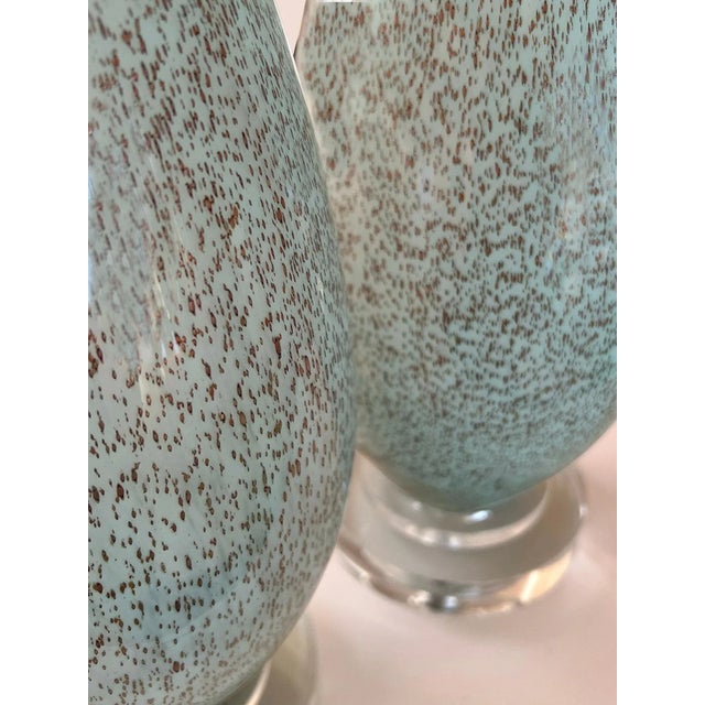 Murano 1980s Seafoam Green Bottleform Lamps A Pair Chairish