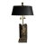 Vintage Egyptian Revival Griffin Sphinx Table Lamp With Black Metal Shade For Sale