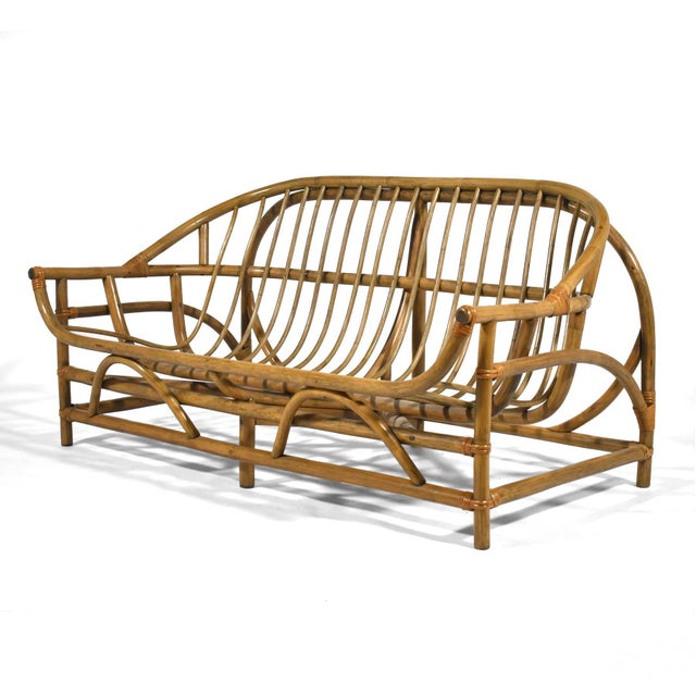 Rattan Sofa by Clark Casual For Sale - Image 4 of 10
