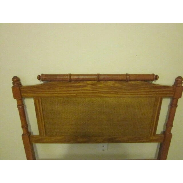 Faux Bamboo Hollywood Regency Twin Headboard Caramel Color Style: Mid Century Modern Color: Caramel Dimensions: 39" W x 2"...