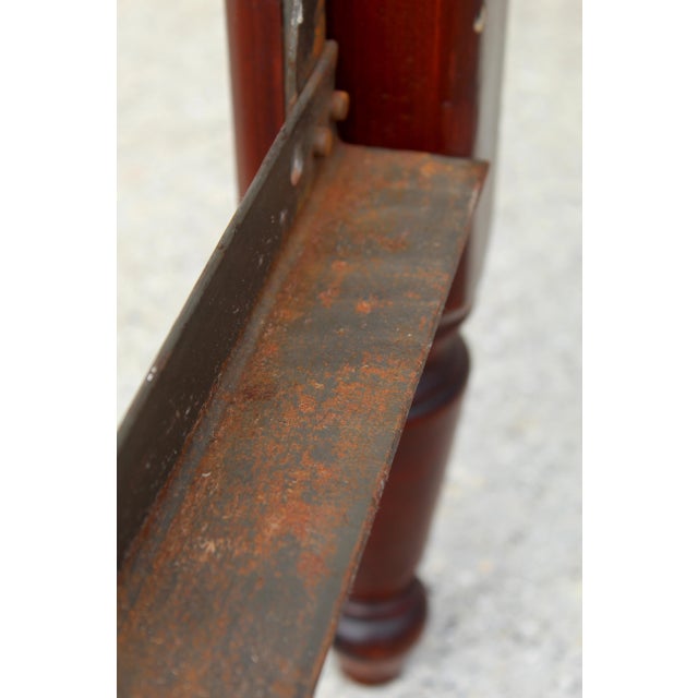 Vintage Solid Mahogany Four Poster Full/Double Bed | Chippendale Inspired | Heirloom Quality With Carved Fluted Columns | 1950s Usa For Sale - Image 15 of 17