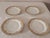 This marvelous set of 4 antique luncheon or dessert dishes is created in gorgeous white porcelain with hand-painted gold...