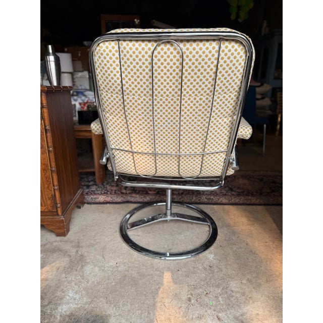 1970s Stressless Lounge Chair and Footstool in the Style of Ekorness Stressless For Sale - Image 12 of 12
