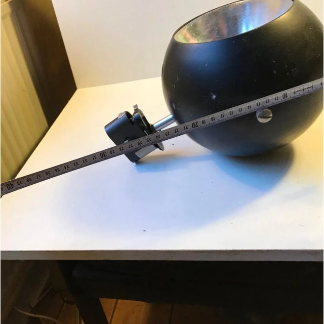 Metal Black Ball Wall Sconce from Louis Poulsen, Denmark, 1970s For Sale - Image 7 of 9