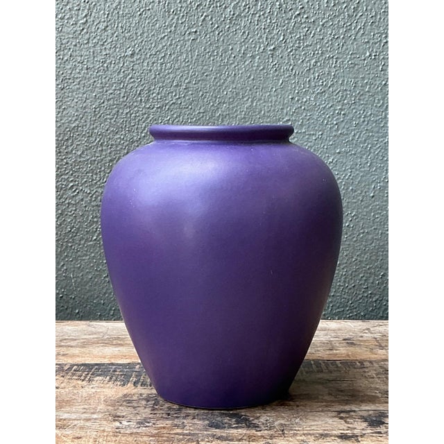 This vintage West German ceramic vessel is a refined example of the innovative studio pottery that made West German...